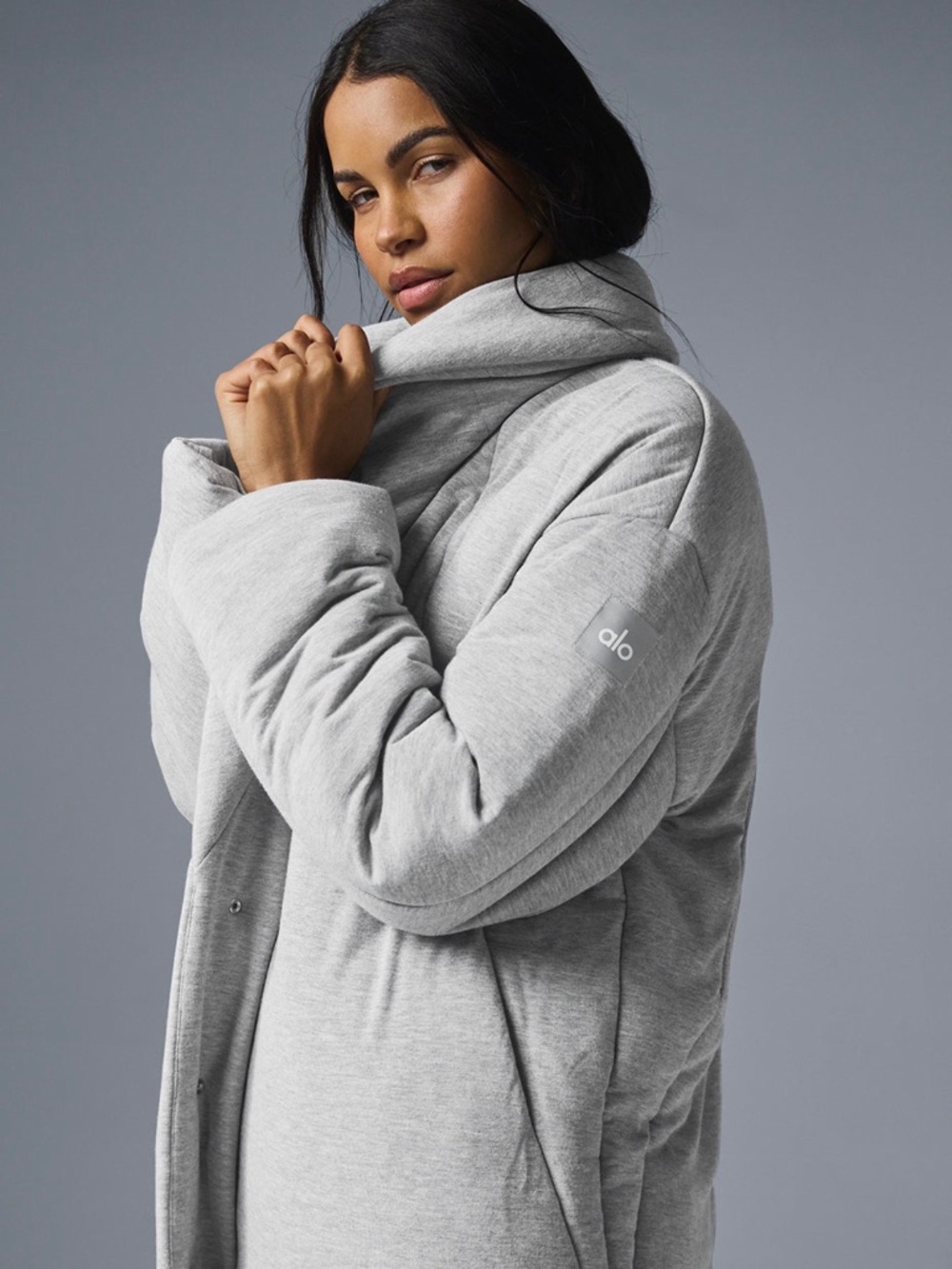 Alo grey quilted jacket